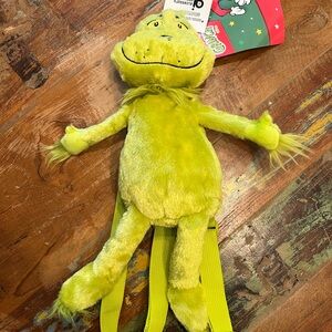 NWT Grinch Plush with Shoulder Straps